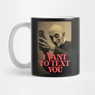 Dracula Vants to Text You on his cell phone Mug